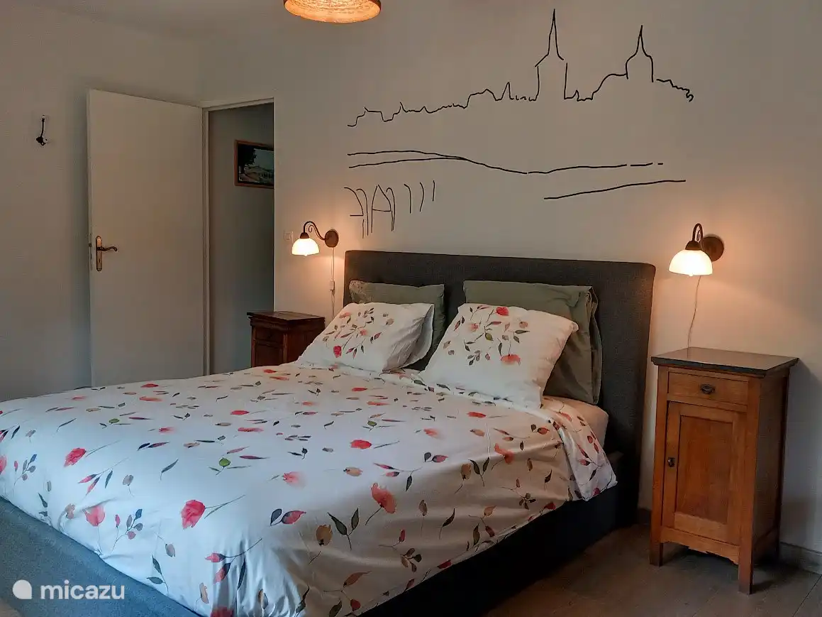 The spacious master bedroom.