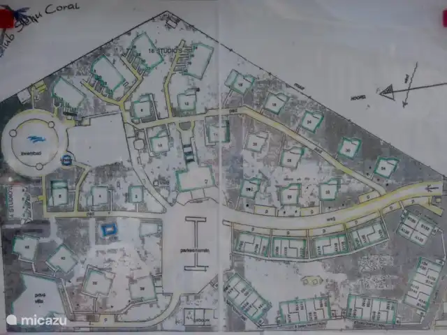 Seru Coral Apartment evt. met auto huren in Curaçao, Banda Ariba (oost), Seru Coral - appartement Plattegrond