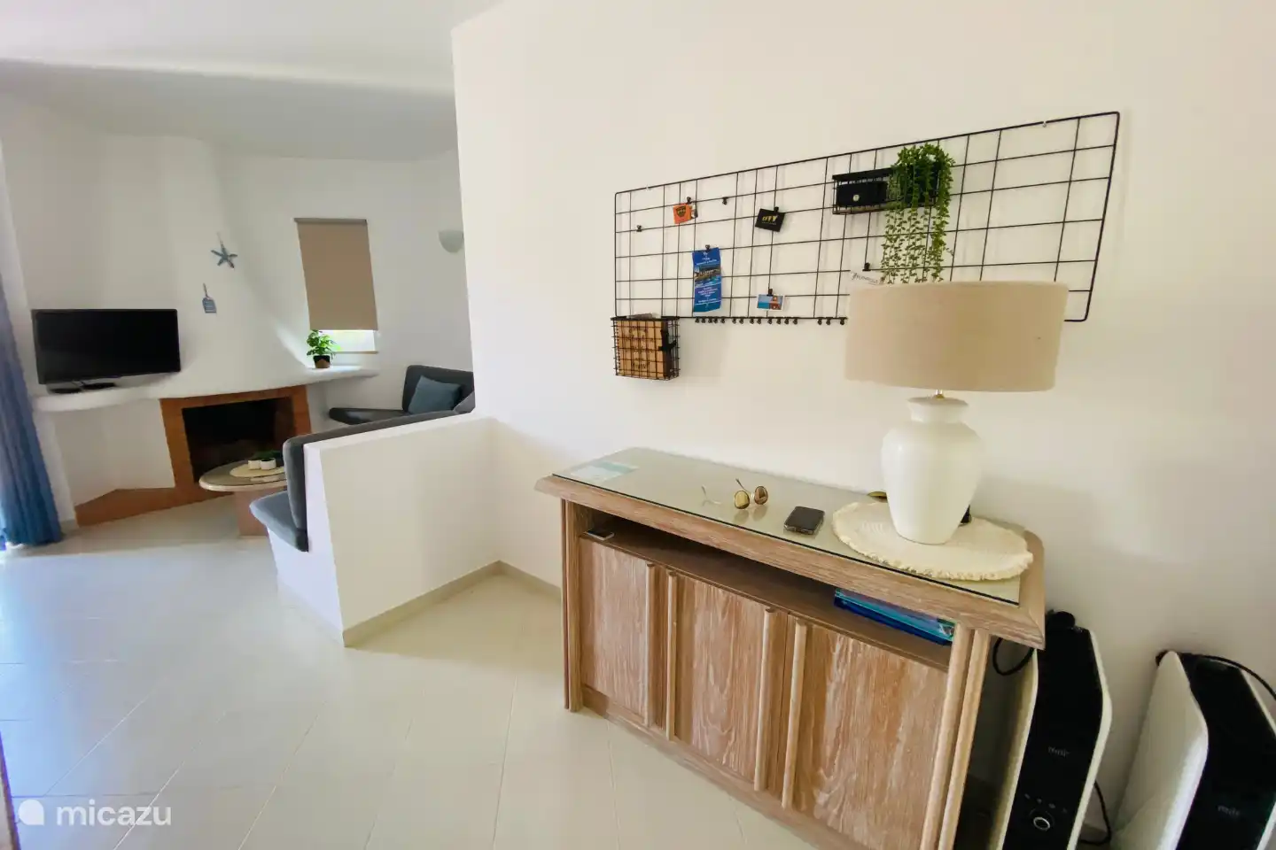 De gezellige woonkamer in onze vakantiewoning.