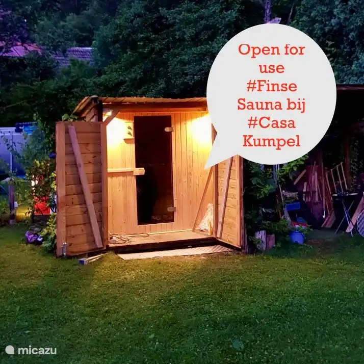 Sauna finlandais pour 2 personnes, se rafraîchir dans le ruisseau Nouvellement utilisé cette année.