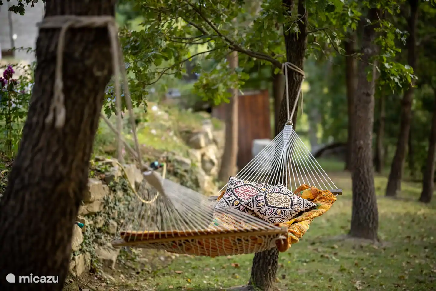 Entspannen Sie in der Hängematte.