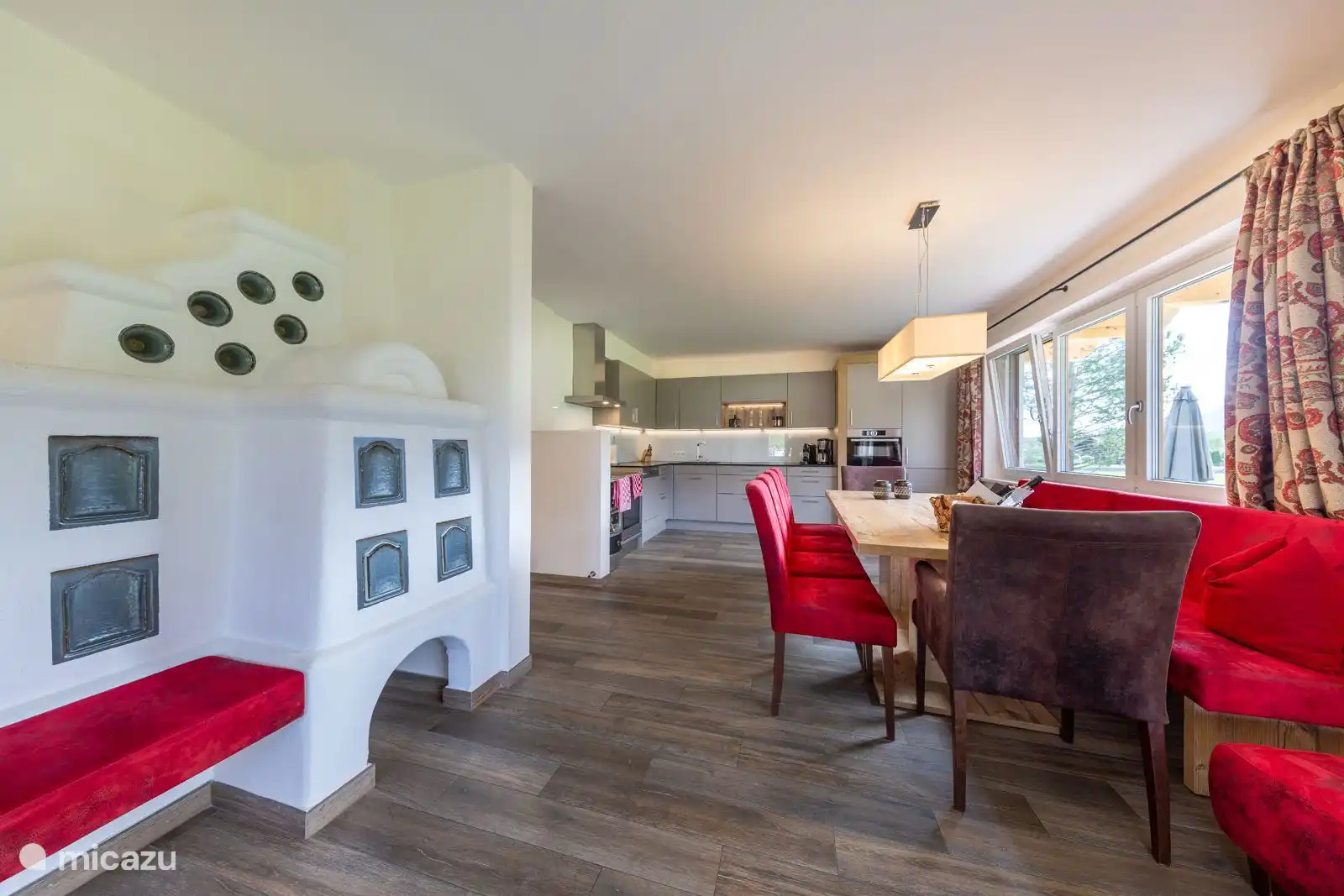 Stove and dining table