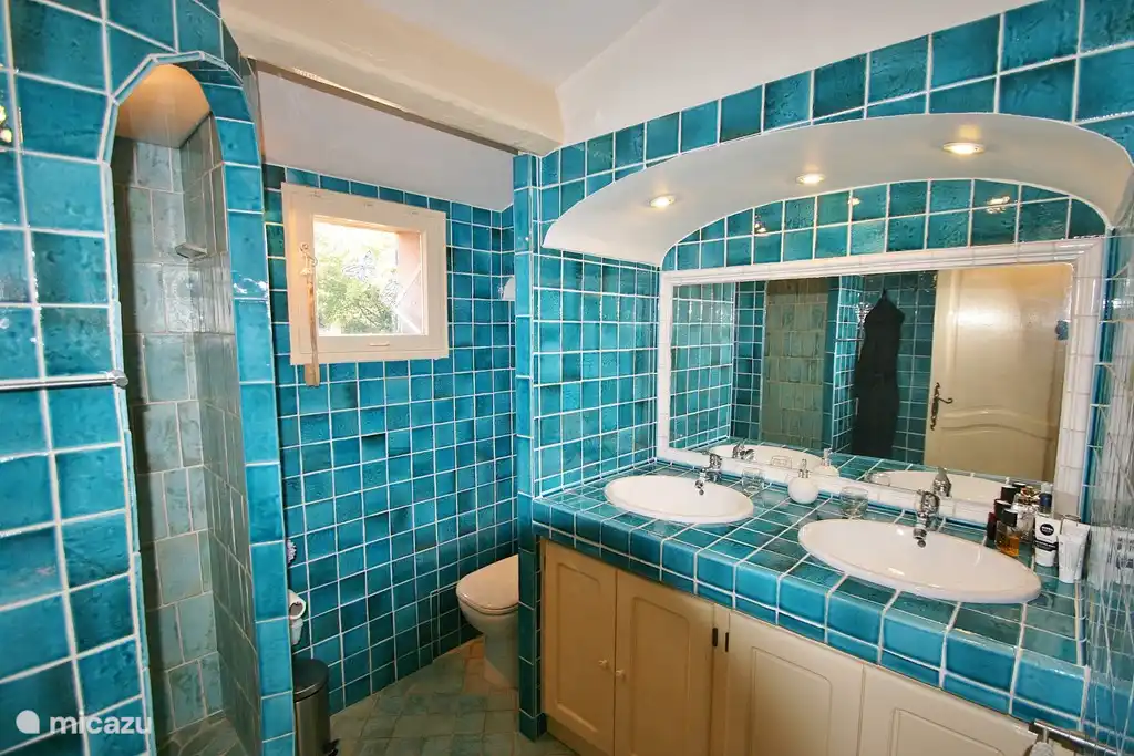 Badkamer boven met douche op de eerste verdieping