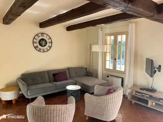 Le Petit Paradis huren in Frankrijk, Var, Salernes - villa Gezellige woonkamer met ruime bank en TV