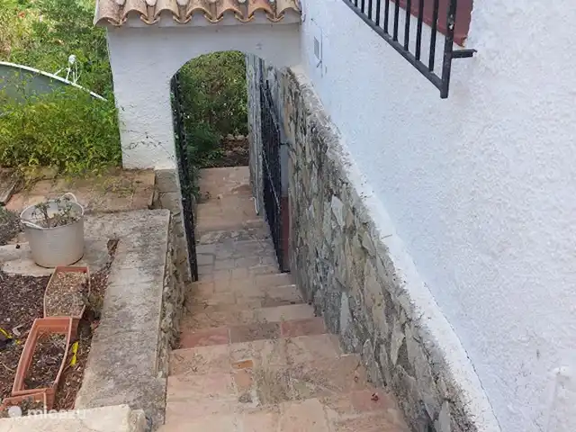 Gran Villa Beniarres with sea view in Spain, Costa Blanca, Moraira - villa stairs down