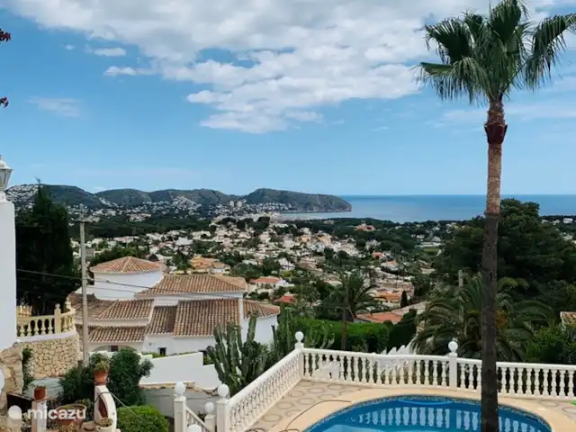Gran Villa Beniarres with sea view in Spain, Costa Blanca, Moraira - villa Beautiful view from the balcony