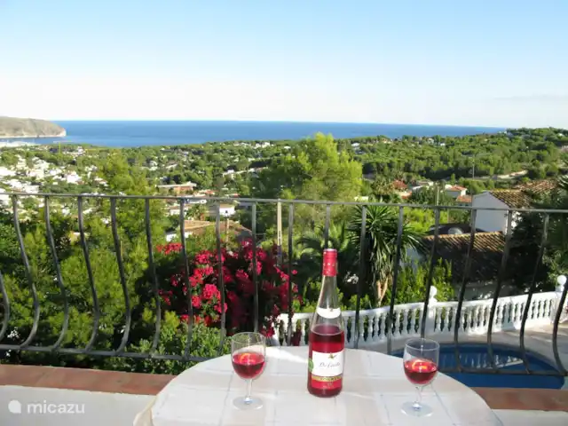 Gran Villa Beniarres with sea view in Spain, Costa Blanca, Moraira - villa Superb view from the balcony