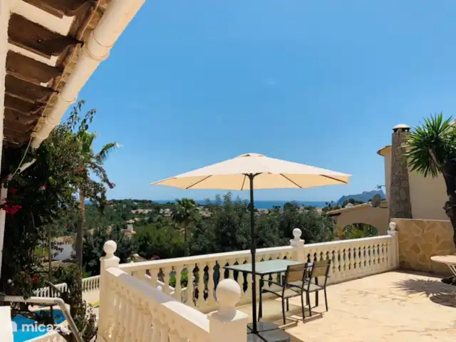 Gran Villa Beniarres with sea view in Spain, Costa Blanca, Moraira - villa Big terrace