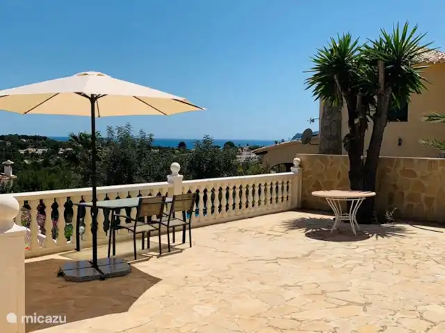Gran Villa Beniarres with sea view in Spain, Costa Blanca, Moraira - villa Big terrace