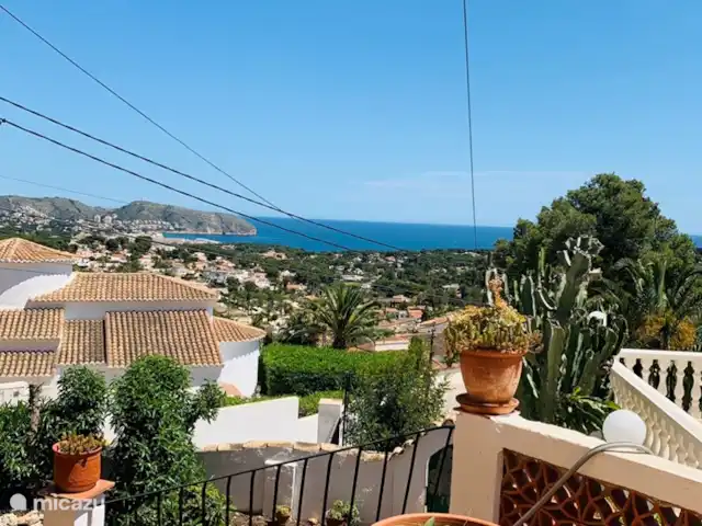 Gran Villa Beniarres with sea view in Spain, Costa Blanca, Moraira - villa Balcony downstairs