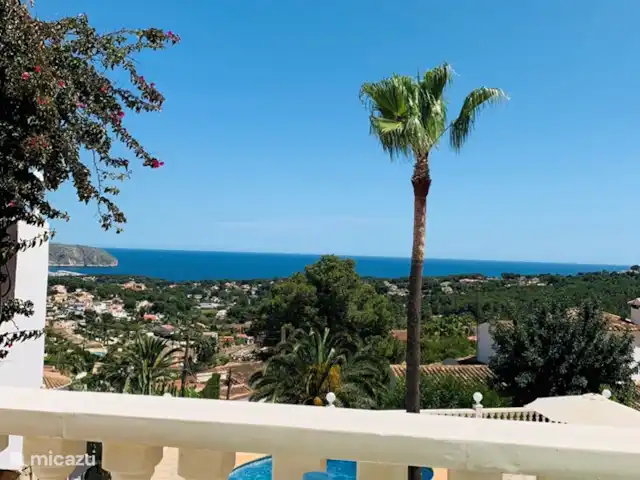 Gran Villa Beniarres with sea view in Spain, Costa Blanca, Moraira - villa Typical Spanish palm trees