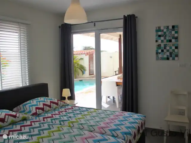 Location de Vacances Aruba, Paradera, Modanza, villa - Mi Gusto Villa Chambre parentale donnant sur terrasse