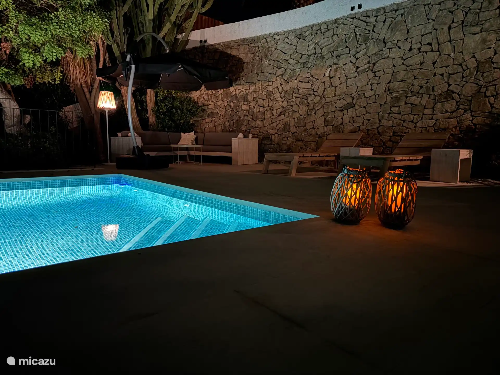 Pool at night
