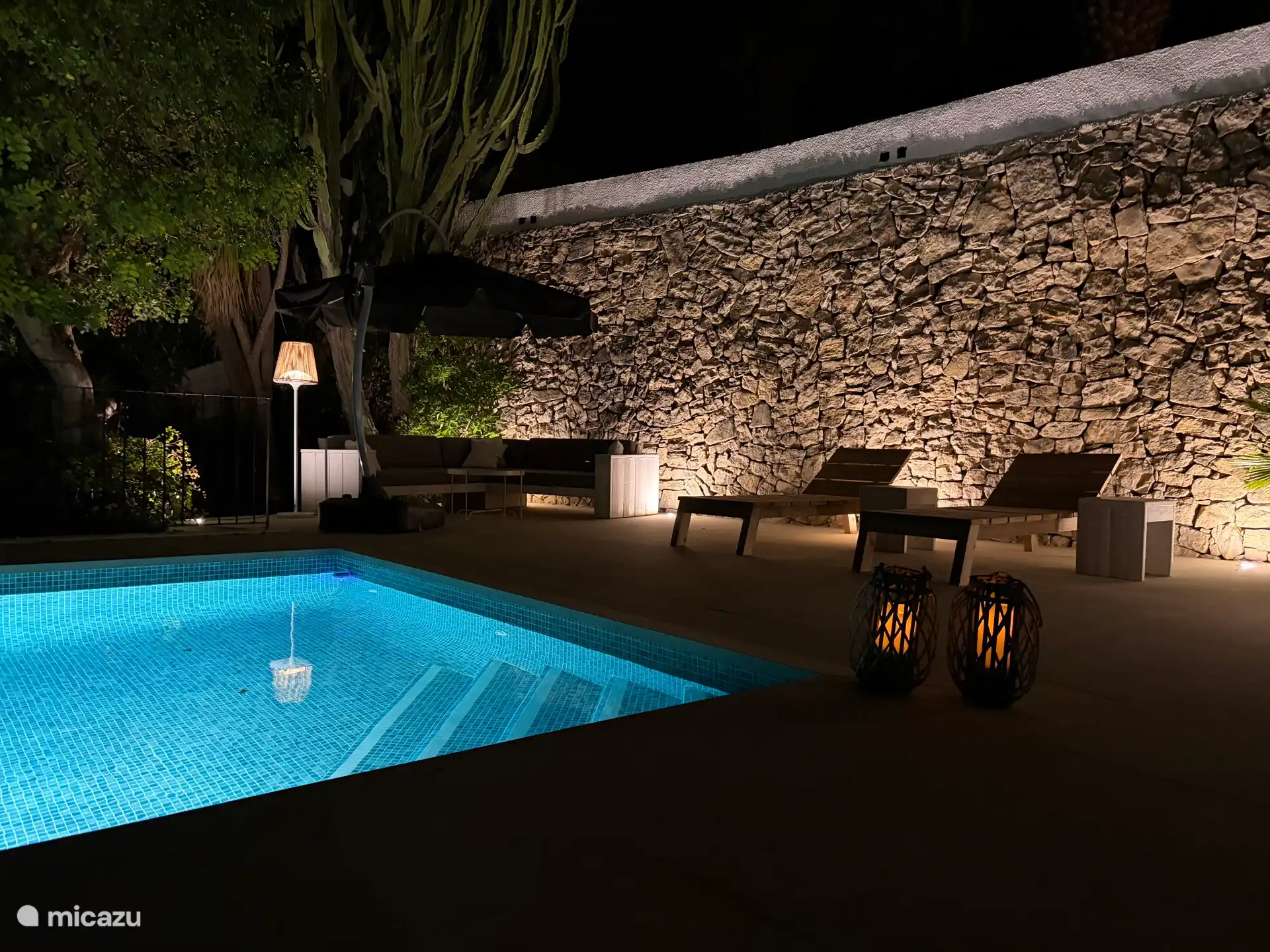 Pool at night