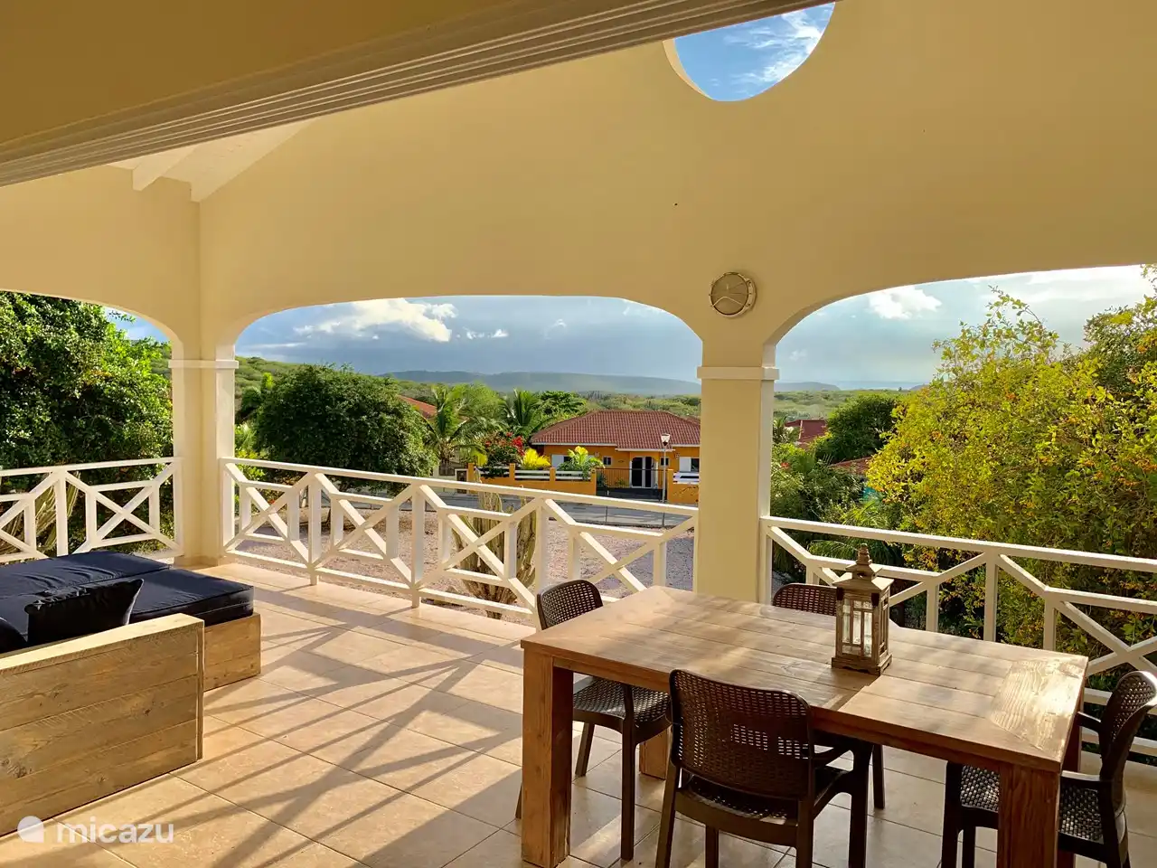 Enjoy the view from the terrace.