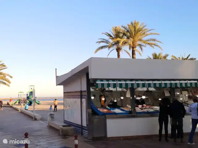 appartement huren in Spanje, Costa Blanca, Santa Pola – ALICANTE Santa Pola  Playa Levante De vers gevangen vis kan je dan dadelijk kopen aan de visstalletjes of in de vismijn (Peixatería)