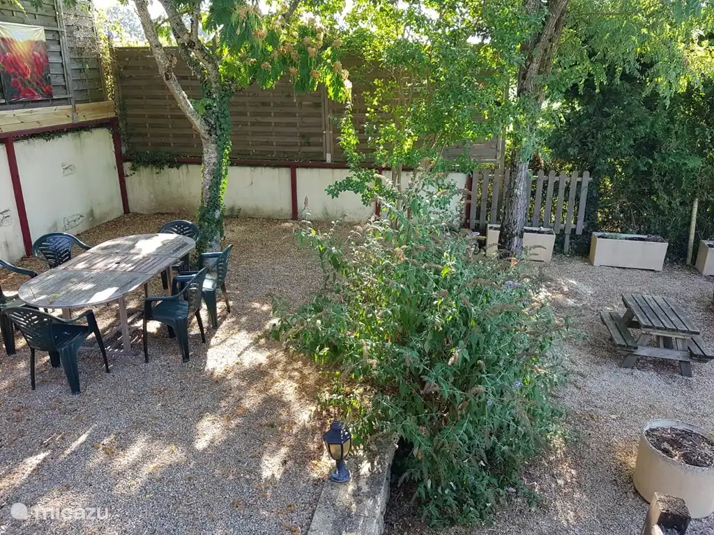 The terrace next to the house