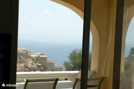 Vakantiehuis Spanje, Costa Blanca, Benitachell villa Palmeras 109 zicht vanaf overdekt terras