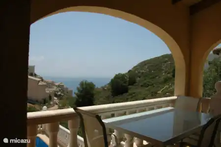 Vakantiehuis Spanje, Costa Blanca, Benitachell villa Palmeras 109 zicht vanop terras