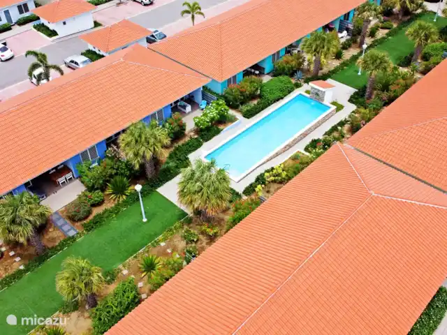 Happy Rest 13 'Casa Blou Curaçao' | Curaçao, Curaçao-Centre, Boca St. Michiel - bungalow Piscine vue aérienne