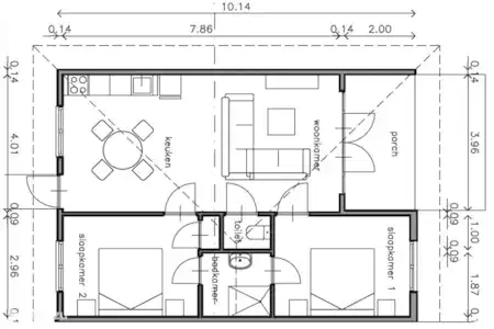 Vacation rental Curaçao, Curacao-Middle, Boca St. Michiel bungalow Blije Rust 13 'Casa Blou Curacao' Map