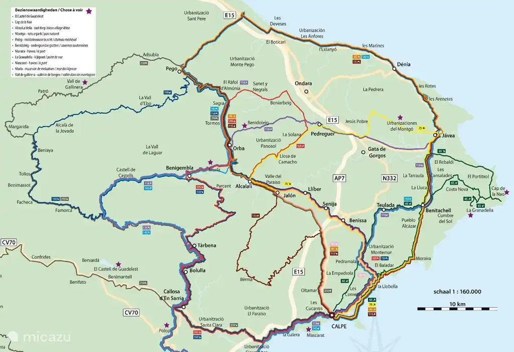 Radfahrer k&#246;nnen von Alcalali &#252;berall hinfahren (kontaktieren Sie uns f&#252;r Tipps und Mietm&#246;glichkeiten)