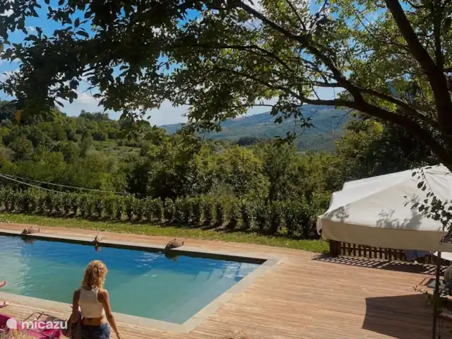 Location de Vacances Italie, Toscane, Santa Fiora, ferme - Podere di Maggio - Casa Grande La piscine biologique