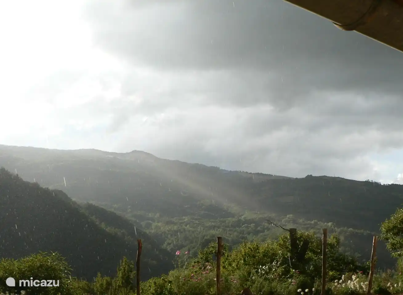 The valley in front of the house
