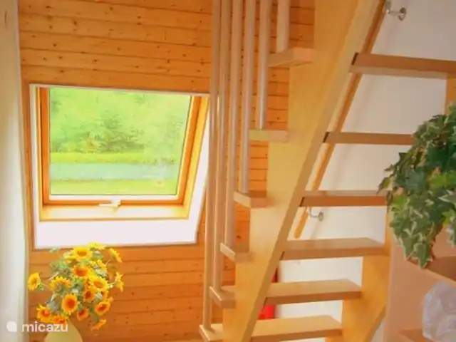 Location de Vacances Allemagne, Forêt-Noire , Schönwald im Schwarzwald, appartement - Appartement Schönwald escalier vers l'étage supérieur et la chambre 3