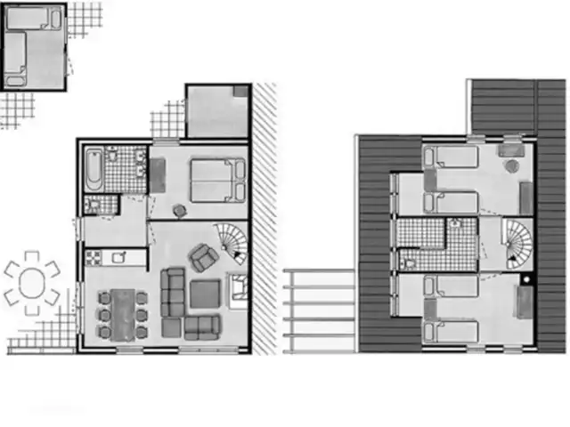 Bungalow avec Stuga/BBQ et Sauna | Pays-Bas, Texel, De Cocksdorp - bungalow Plan d'étage avec stuga