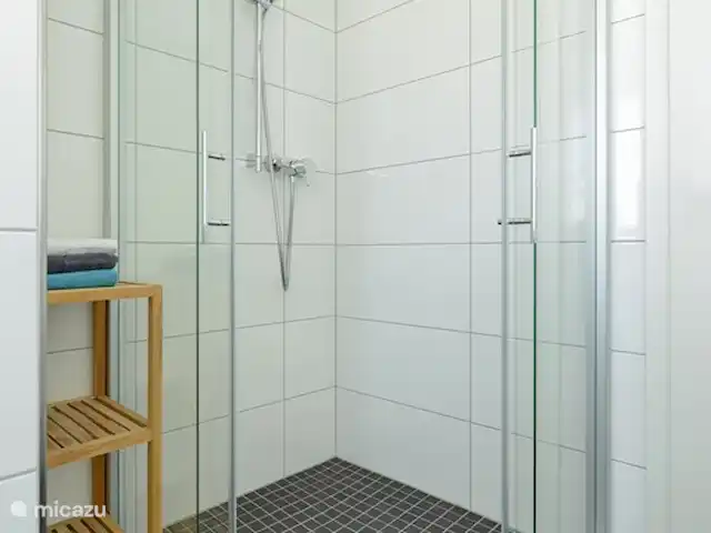 6 persoons vakantiehuis Pulvermaar huren in Duitsland, Eifel, Gillenfeld - vakantiehuis Ruime badkamer met douche op begane grond.