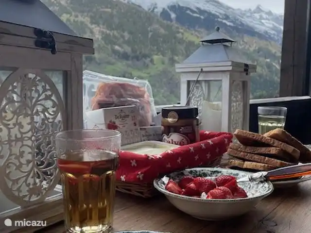 Aragón en Suiza, Valais, Ernen - apartamento Vista balcón muelle