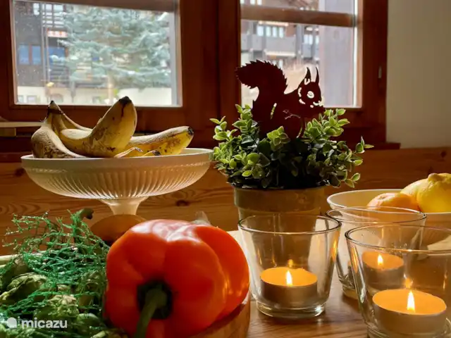 Aragón en Suiza, Valais, Ernen - apartamento Vista de la cocina