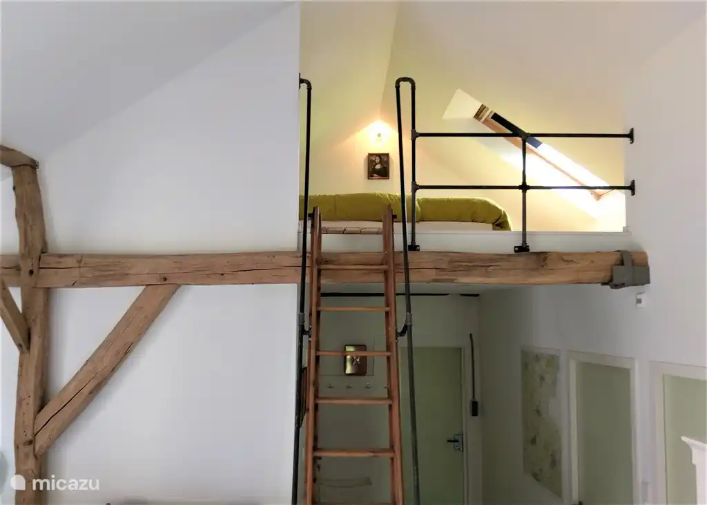 Der Schlafboden, mit 2 Einzelbetten und Aussicht.