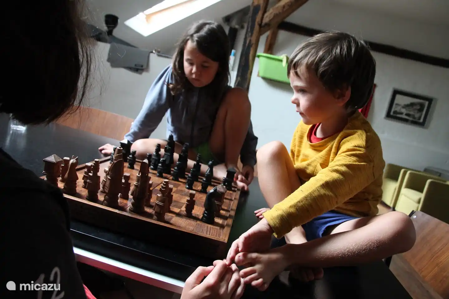 Es gibt viele Spiele im Ferienhaus.