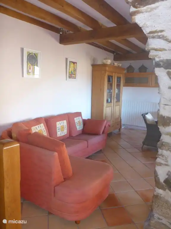 zithoek in de grote woonkeuken.