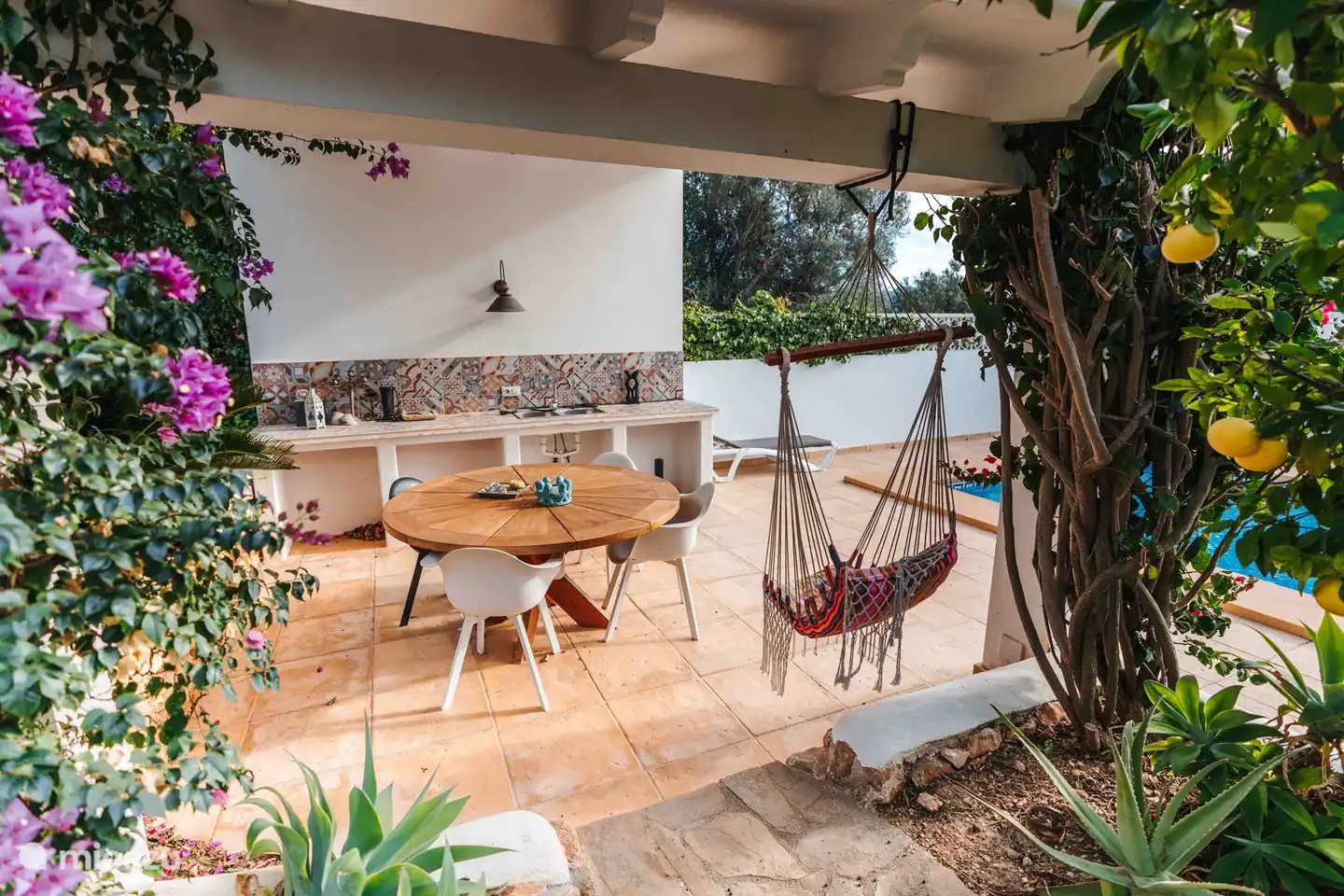 Lovely outdoor spot for drinks and food