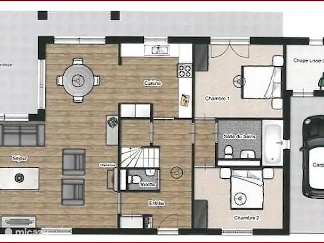 Villa Emeraude en Francia, Ardecha, Vallon-Pont-d'Arc - villa Villa Emeraude - planta baja