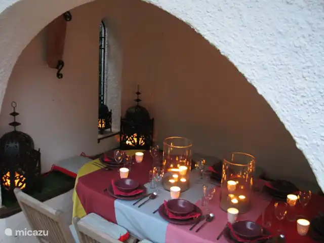 Villa Taboada | Espagne, Costa Dorada, L'Ametlla de Mar - villa Villa TABOADA Patio avant couvert avec coin repas fixe