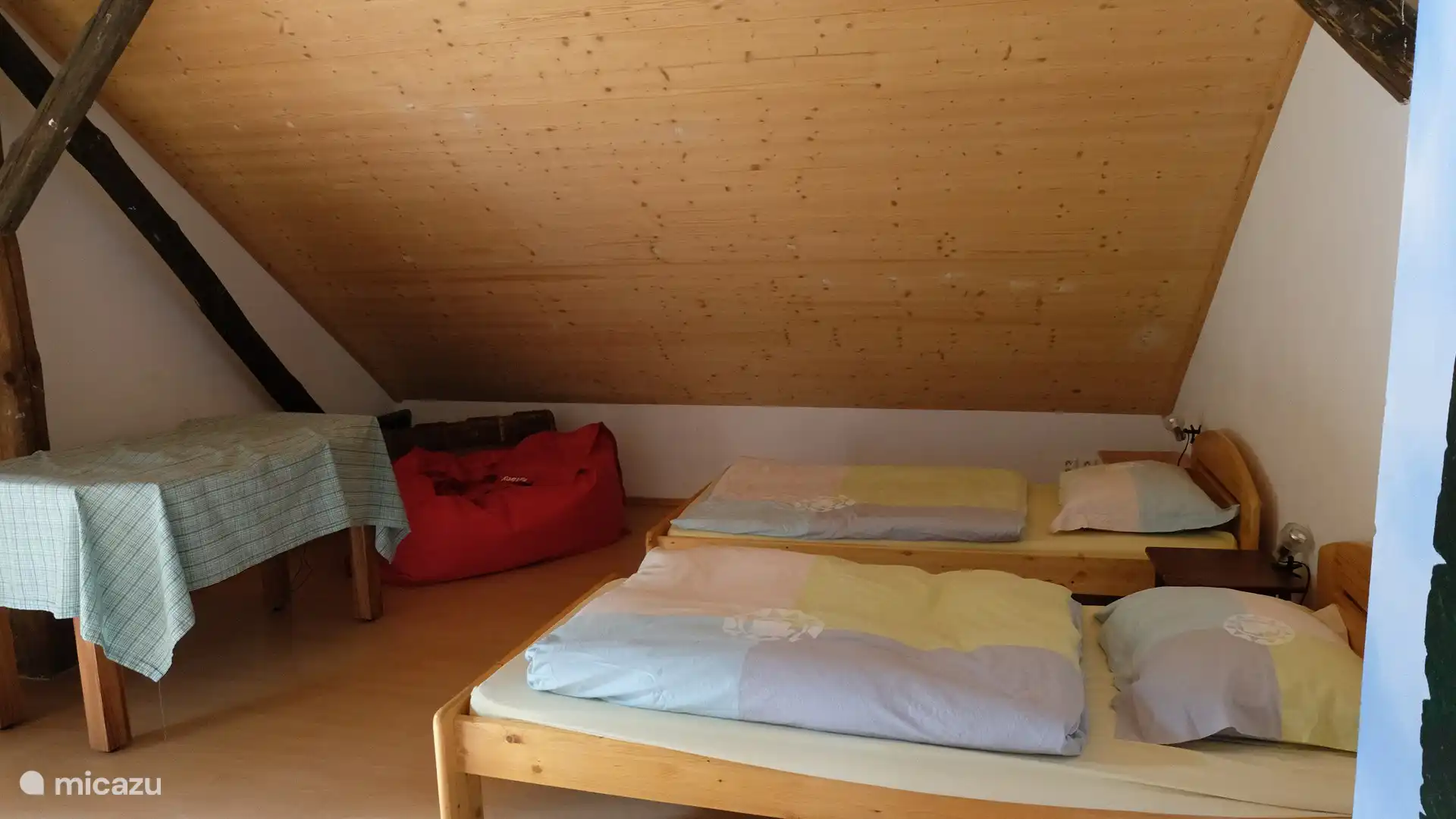 Bedroom upstairs on the orchard side 