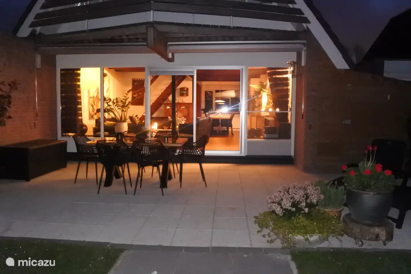 Vakantiehuis Marretoer gedurende de avond