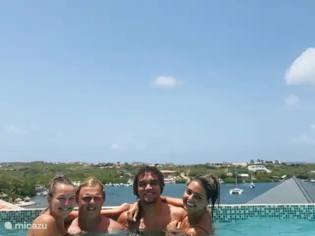 Villa Passaat - gran vista en Curazao, Banda Arriba (este), Bahía de Caracas - villa feliz en la piscina