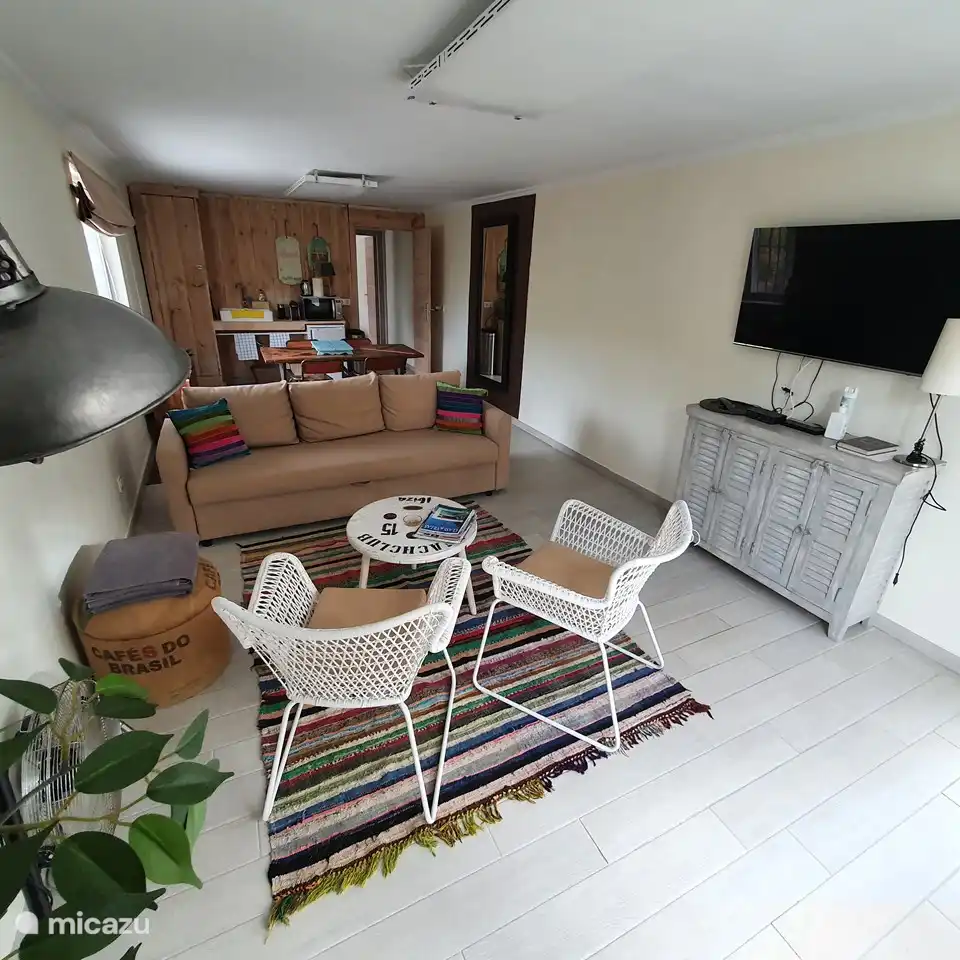 Sitz-/Schlafsofa mit IPTV, Internet, Esstisch und Kochnische