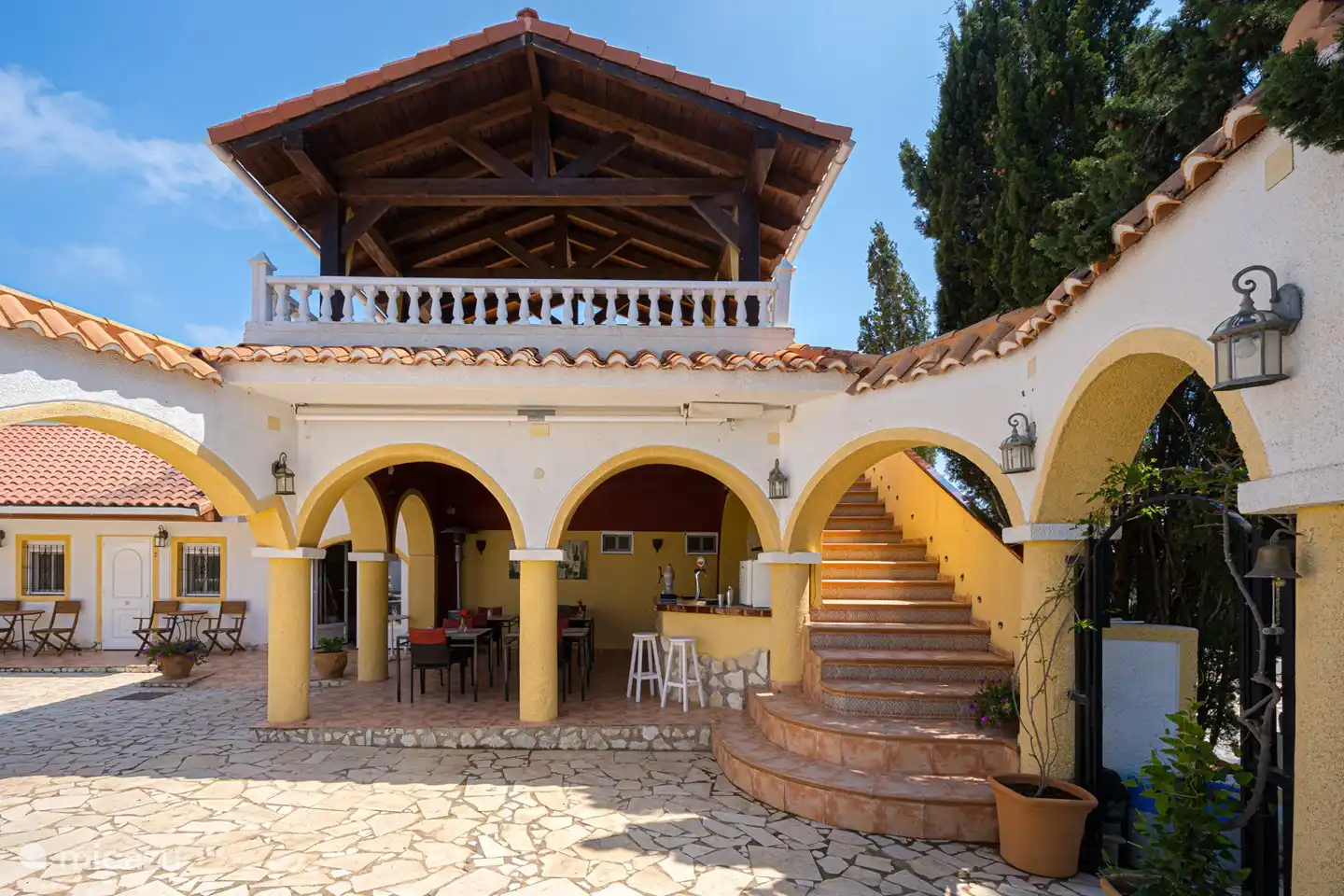 Blick auf die Dachterrasse