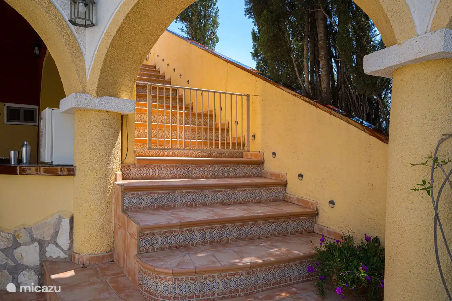 Treppe zur Dachterrasse, kindersicher
