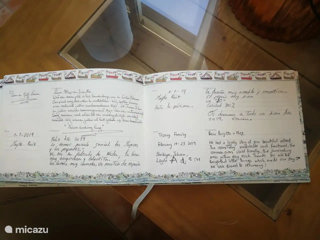 Unser Gästebuch mit den Erfahrungen unserer Gäste auf der Finca Bilou