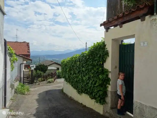 Casa Avventura in Italy, Piedmont, Almese - terraced house View over the valley from the street with the 'front door'