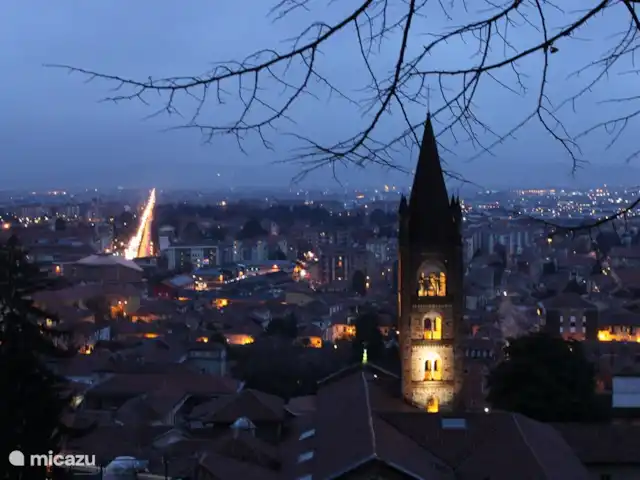 Casa Avventura in Italy, Piedmont, Almese - terraced house view of Rivoli and Turin from the castle