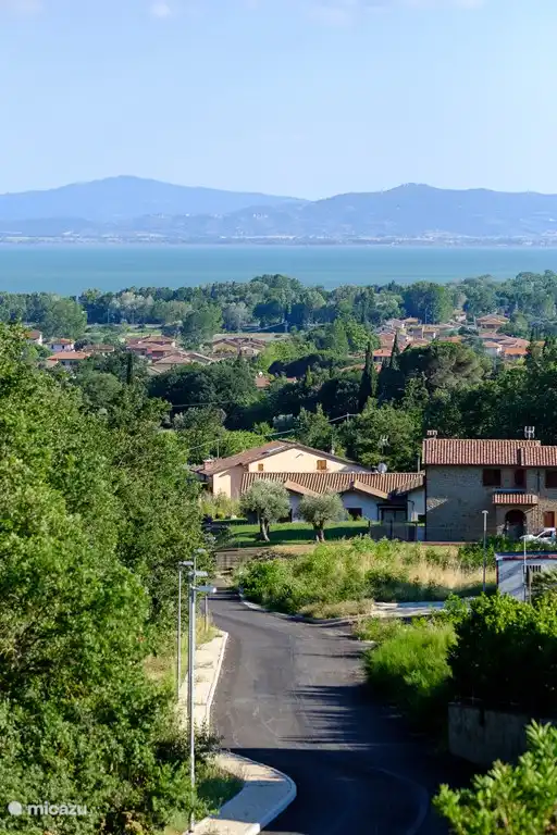 View of Castiglione del Lago from our street.