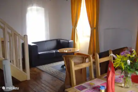 Vakantiehuis Frankrijk, Ardèche, Saint-Privat gîte / cottage Gite 'La Vue' eethoek en zithoek